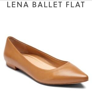 VIONIC Lena Pointed-Toe Ballet Flat in Tan